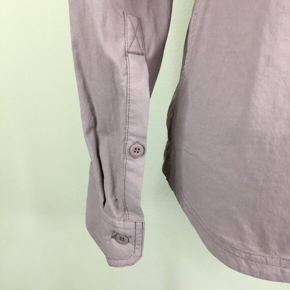 REI Co-op Purple/Gray Mesh Insert Sleeve Tabs Vented Back Button Shirt - Picture 14 of 14